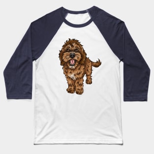 Cute Ginger Cockapoo Dog Baseball T-Shirt